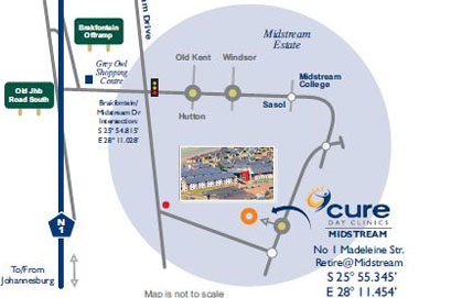 Map CureDayClinics 